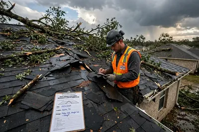 Storm damage roof repair Dallas TX